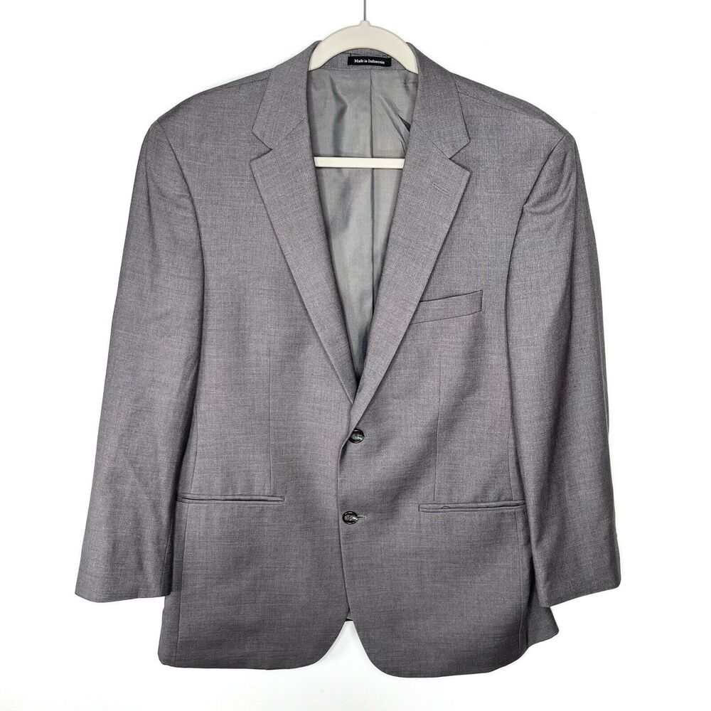 Pronto Uomo Blazer Mens 40 Reg Gray Suit Jacket Sport Coat Two Button